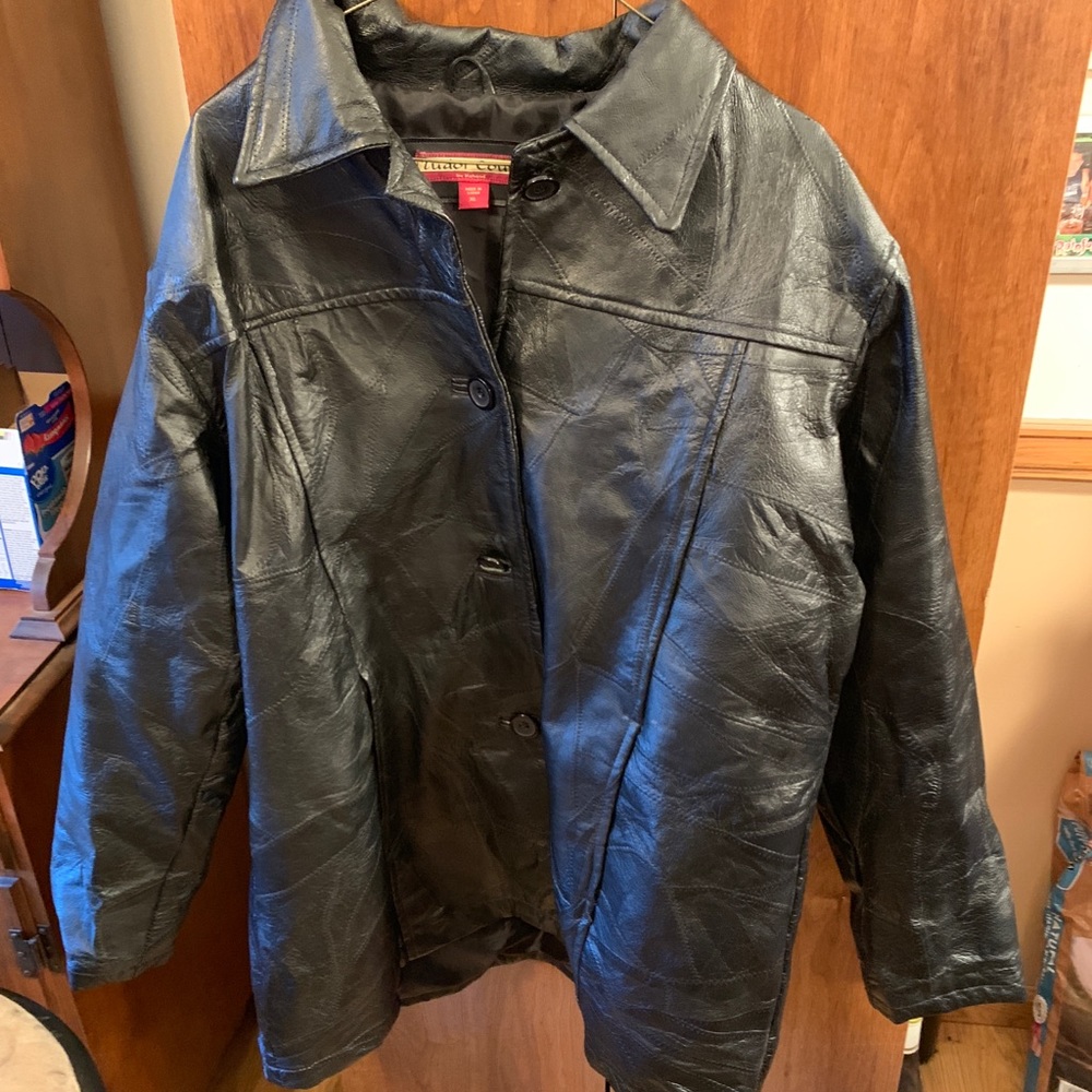 New Tudor Court Leather Jacket woman’s XL